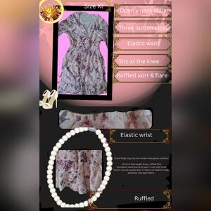 Elegant Floral Midi Dress with Ruffled Skirt